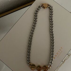 C. Wonder Silver Curb Necklace with Gold Hex Accents